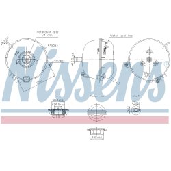 Coolant Expansion Tank NISSENS 996313 OE Ref 95B121407