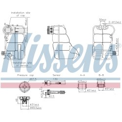 Coolant Expansion Tank NISSENS 996344 OE Ref 17111712643