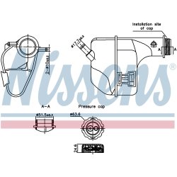 Coolant Expansion Tank NISSENS 996355 OE Ref 96562624