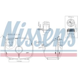 Coolant Expansion Tank NISSENS 996370 OE Ref 171121407A