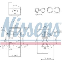 Expansion Valve NISSENS 999220 OE Ref 1K0820679 NISSENS