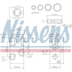 Expansion Valve NISSENS 999250 OE Ref 1465381 NISSENS