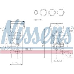 Expansion Valve NISSENS 999261 OE Ref 976262E100 NISSENS