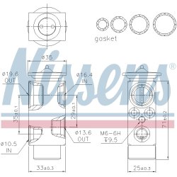 Expansion Valve NISSENS 999325 OE Ref 81619670010 NISSENS
