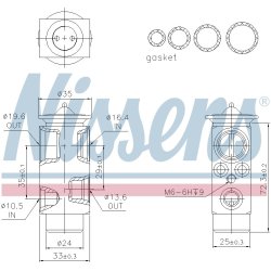 Expansion Valve NISSENS 999348 OE Ref 60815236 NISSENS