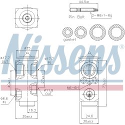 Expansion Valve NISSENS 999364 OE Ref A2058308400 NISSENS