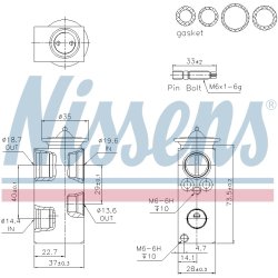 Expansion Valve NISSENS 999389 OE Ref A2318300284 NISSENS