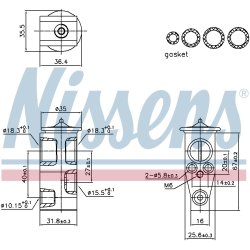 Expansion Valve NISSENS 999444 OE Ref 8851568010