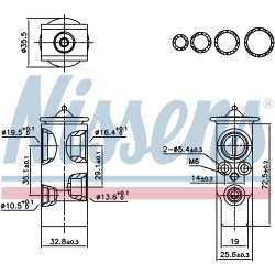 Expansion Valve NISSENS 999451 OE Ref 885150H010