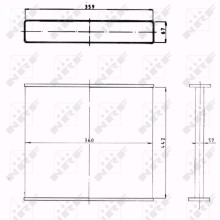 Radiator Core NRF 1010 OE Ref DX232223A NRF