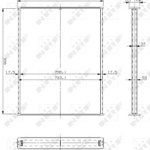 Radiator Core NRF 13012 OE Ref 1664493 NRF