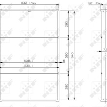 Radiator Core NRF 13300 OE Ref 8351183250 NRF
