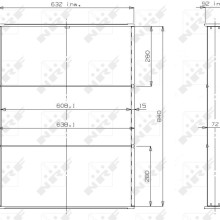 Radiator Core NRF 13301 OE Ref 8351183250 NRF