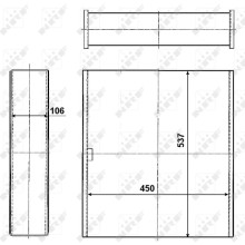 Radiator Core NRF 13366 OE Ref H716201050100 NRF