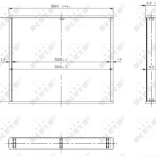 Radiator Core NRF 13447 OE Ref 1095010201 NRF