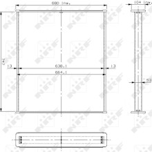 Radiator Core NRF 13449 OE Ref 6205001203 NRF