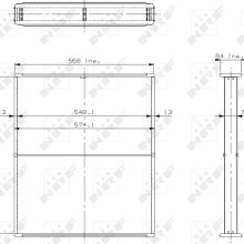 Radiator Core NRF 13656 OE Ref 5000288442 NRF
