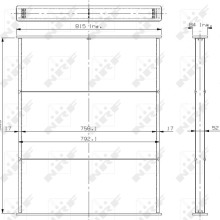 Radiator Core NRF 13667 OE Ref 5000296632 NRF