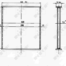 Radiator Core NRF 14170 NRF