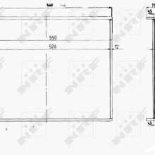 Radiator Core NRF 14190 NRF