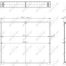 Radiator Core NRF 14248 OE Ref 4355000203 NRF