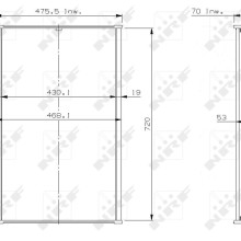 Radiator Core NRF 14508 NRF