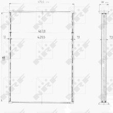 Radiator Core NRF 14512 NRF