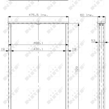 Radiator Core NRF 14522 NRF