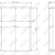 Radiator Core NRF 14570 NRF