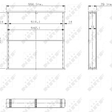 Radiator Core NRF 14592 OE Ref 164103000000 NRF