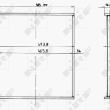 Radiator Core NRF 14593 OE Ref 91056021 NRF