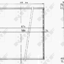 Radiator Core NRF 14624 OE Ref 1640068100 NRF