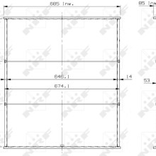 Radiator Core NRF 14770 OE Ref 1544691 NRF