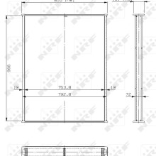 Radiator Core NRF 14772 OE Ref 1664493 NRF