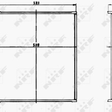Radiator Core NRF 15200 OE Ref 1155001203 NRF
