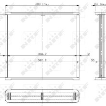 Radiator Core NRF 17500 OE Ref 1302078 NRF