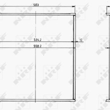 Radiator Core NRF 17654 OE Ref 3095001702 NRF