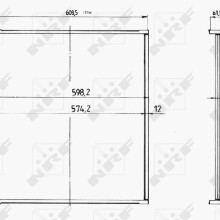 Radiator Core NRF 17660 OE Ref 1075001203 NRF