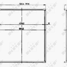 Radiator Core NRF 17661 OE Ref 6015003403 NRF