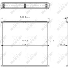 Radiator Core NRF 18721 OE Ref 1640054630 NRF