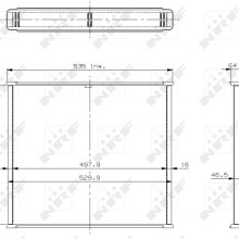 Radiator Core NRF 18722 OE Ref 1640054340 NRF