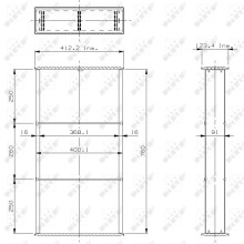 Radiator Core NRF 23214 OE Ref RE61305 NRF