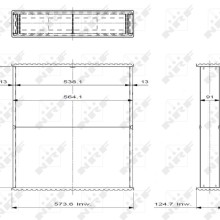 Radiator Core NRF 23582 OE Ref 135691A3 NRF