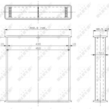 Radiator Core NRF 24555 OE Ref 5172928 NRF
