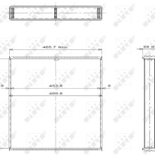 Radiator Core NRF 27567 OE Ref 16410F110071 NRF