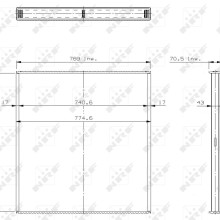 Radiator Core NRF 29628 NRF