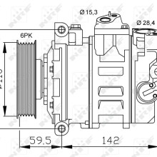 AC Compressor NRF 32146 OE Ref 1K0260859F NRF
