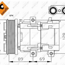 AC Compressor NRF 32212 OE Ref 1018497 NRF