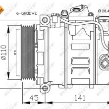 AC Compressor NRF 32214 OE Ref 0002305111 NRF