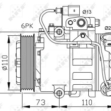 AC Compressor NRF 32225 OE Ref 6Q0820803D NRF